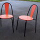 Pair of metal chairs