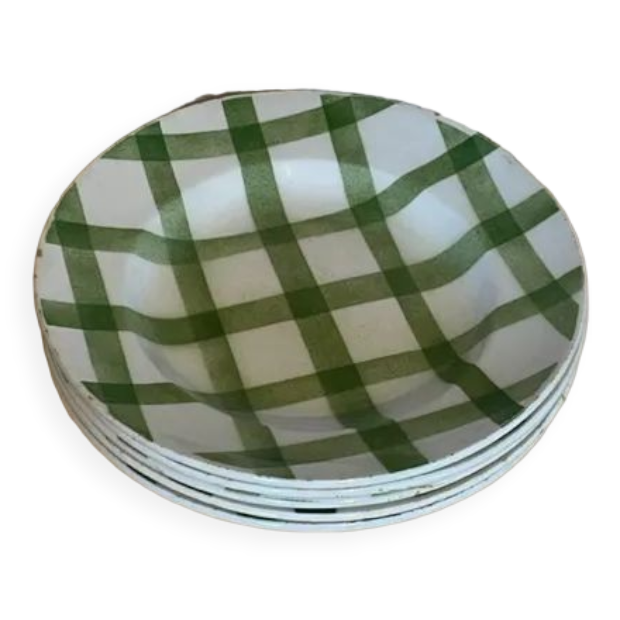 Set of 5 hollow plates moulin des loups