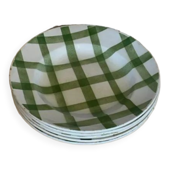 Set of 5 hollow plates moulin des loups