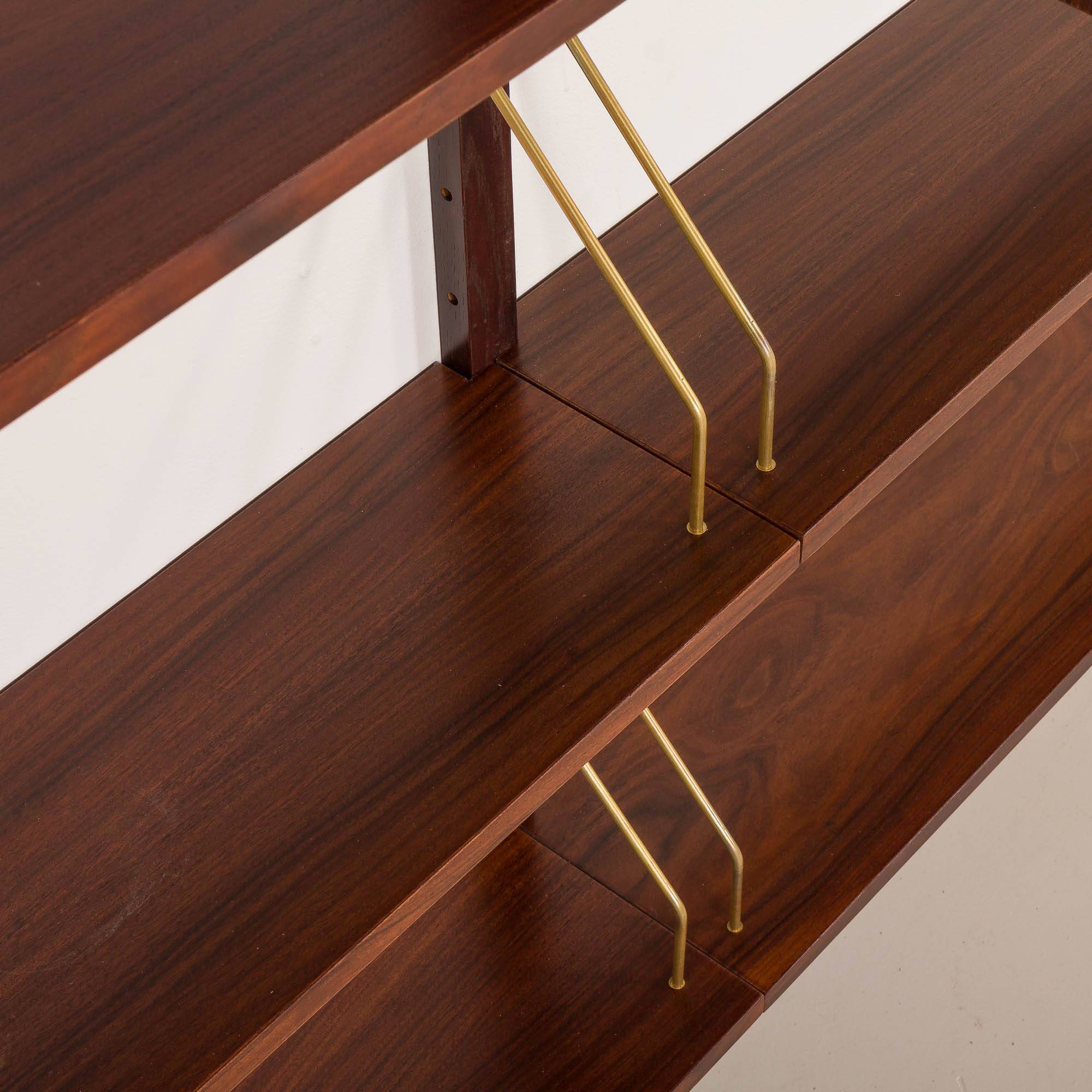 Scandinavian mid-century rosewood shelving unit attributed to Preben Sorensen, 1960s