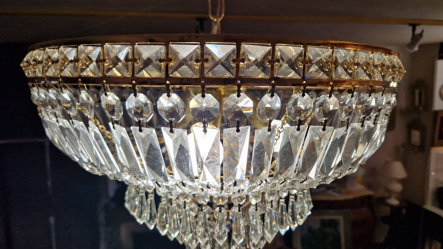 Lustre pampille vintage