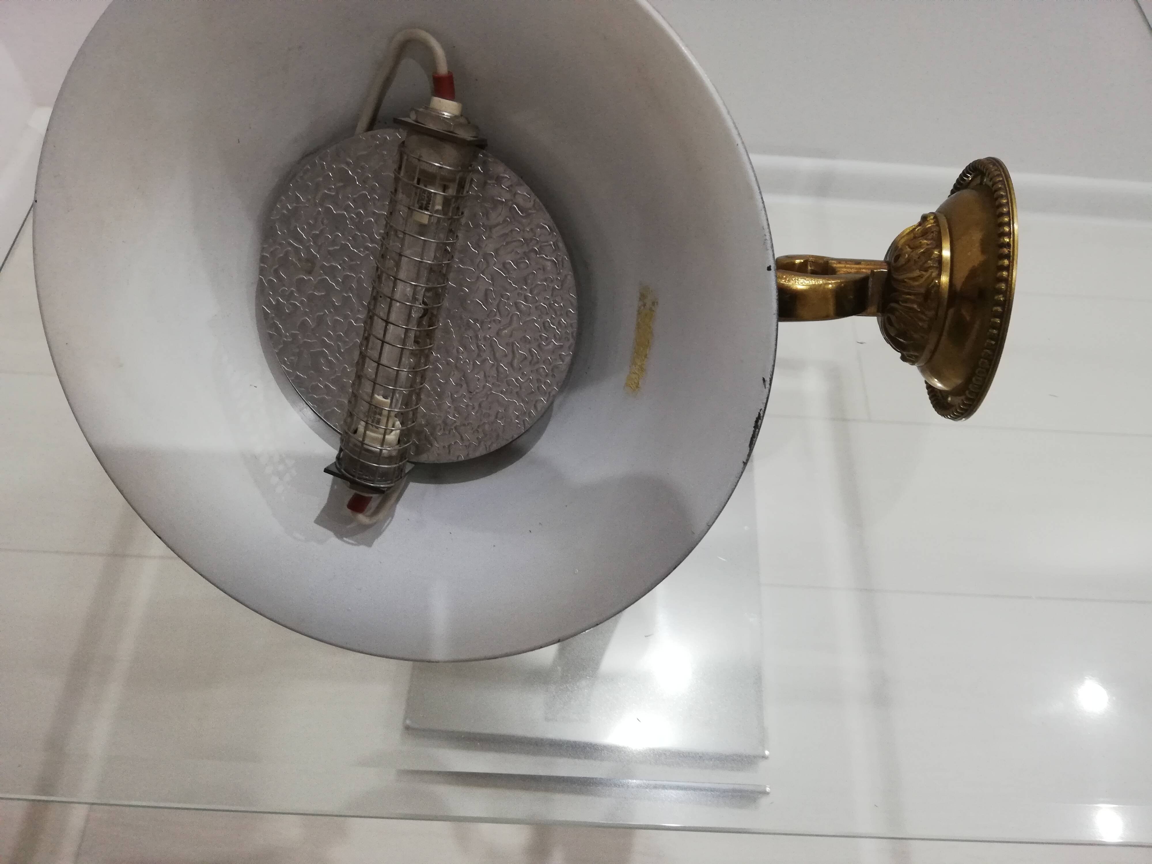 BEAUTIFUL LOUIS XVI STYLE GILT BRONZE HALOGEN WALL LIGHT by "Lucien Gau"