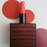 Scandinavian midcentury darkwood chest of drawers 1950s