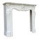 Louis XV style Carrara marble fireplace circa 1880