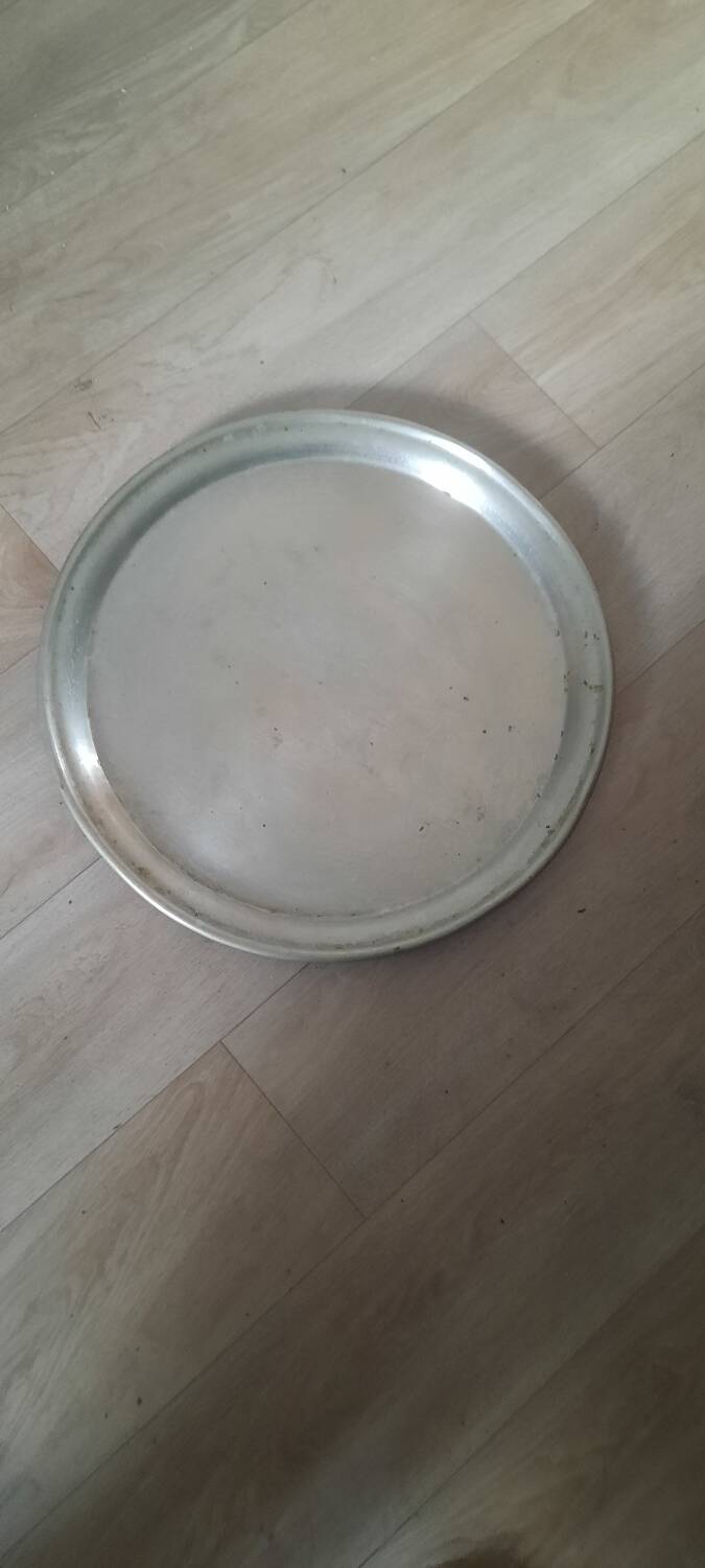 Silver metal tray