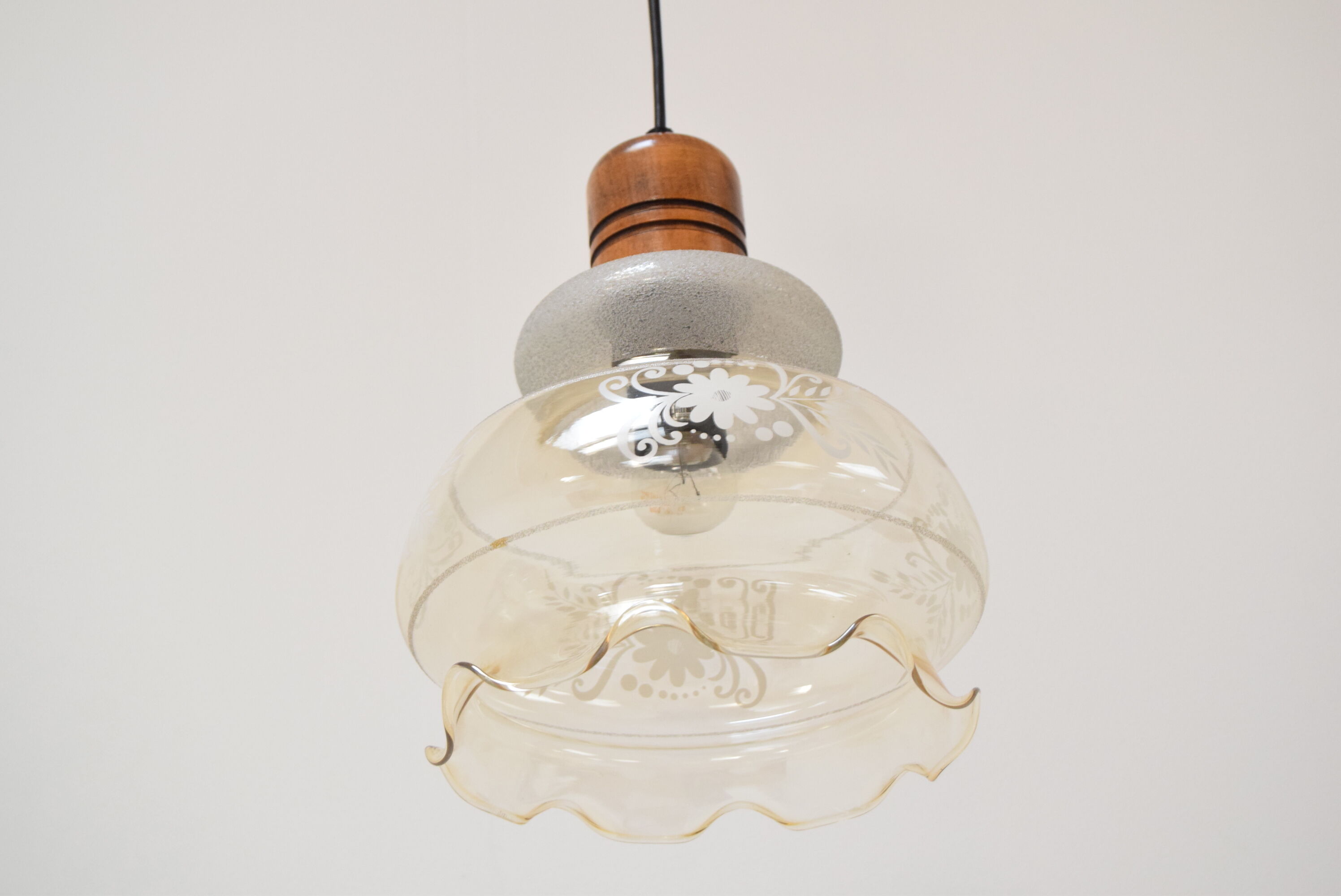 Mid-century Glass Pendant,1970's.