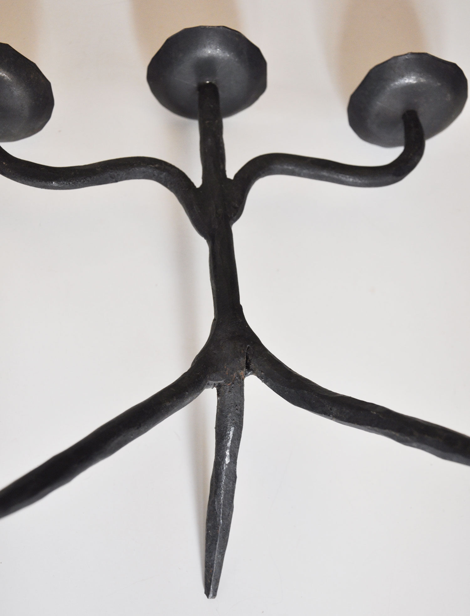 Candlestick tripod iron forged 1950