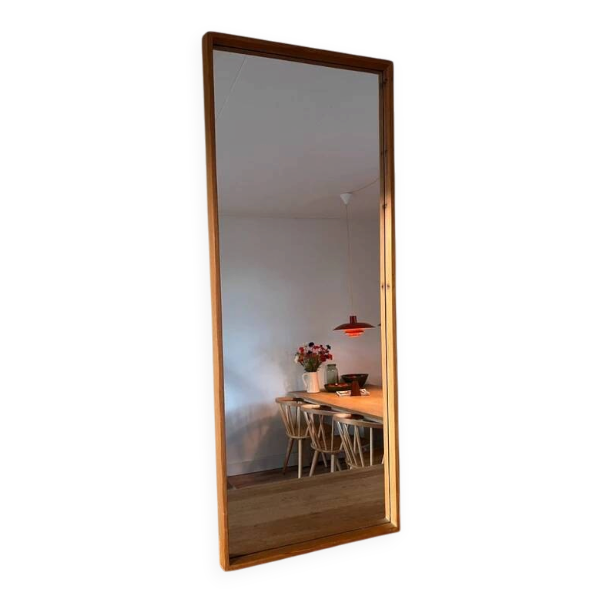 Danish vintage pine mirror - mid-century mirror