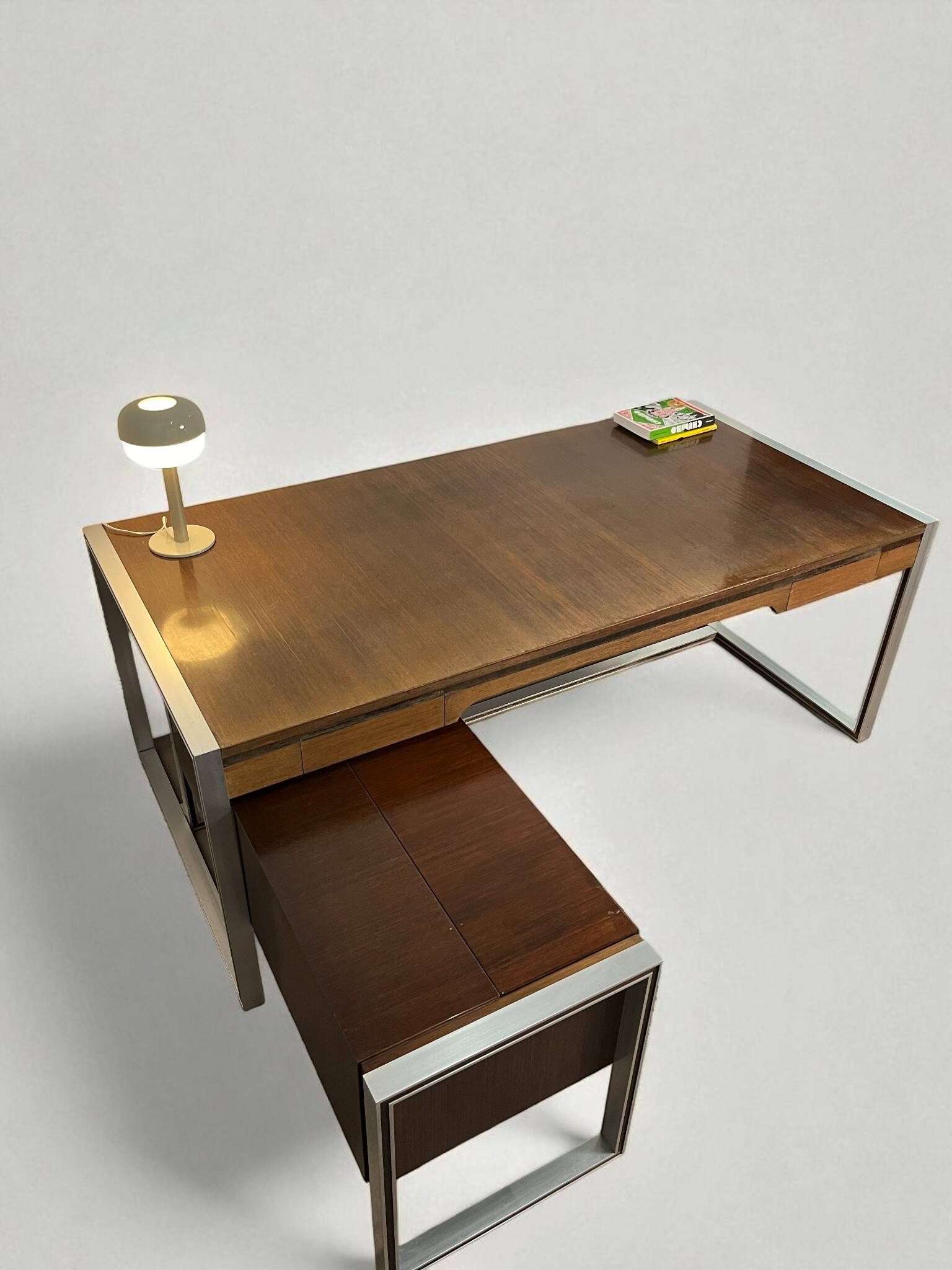 Minister's desk set + sideboard, Claude Gaillard for Ligne Roset, 1970