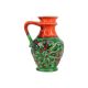 Vase à fleurs vert orange Allemagne de l’Ouest années 70 Scheurich 87-17