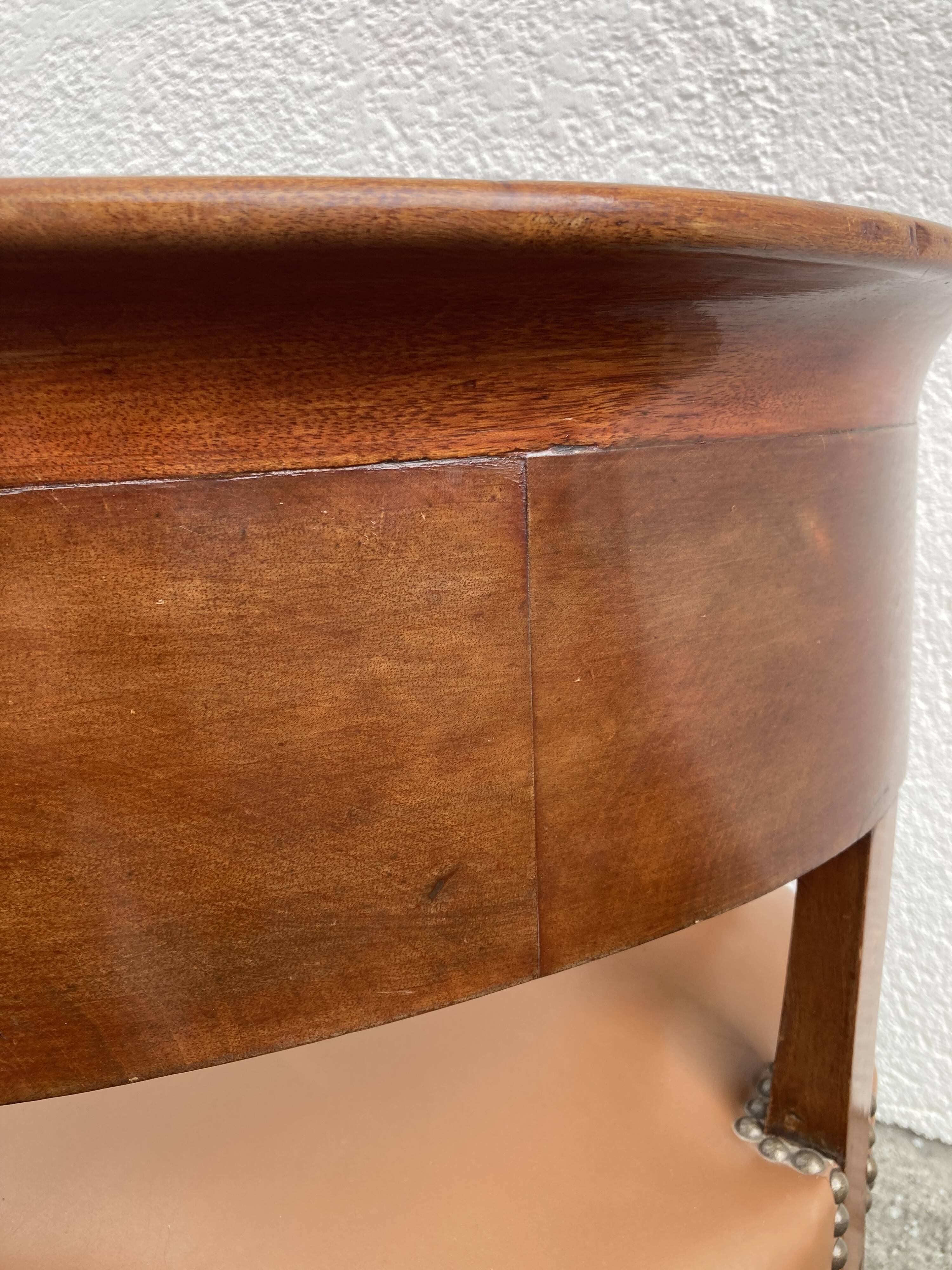 19th-century mahogany office chair