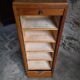 Armoire à rideau vintage en chêne | France | 1960s–1970s