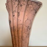Art Deco ceramic vase in pink marble style