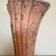 Art Deco ceramic vase in pink marble style