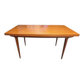 Table à manger scandinave extensible en Teck 1960