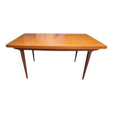 Table à manger scandinave extensible en Teck 1960