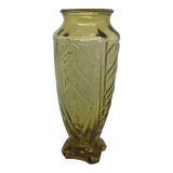 Vase art déco 1930 jaune ambre