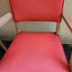 Pair of Vintage Bridge Armchairs Red & Wood 1950s