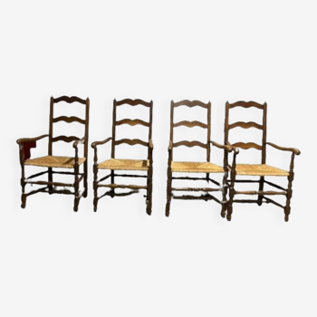 4 Provençal armchairs