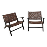 Pair of Hollywood armchairs by Olivier de Schrijver