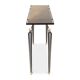 Rectangular console in steel and brass. Contemporary work.