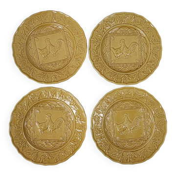 4 Bordallo majolica dinner plates