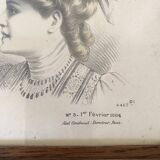 Fashion engraving frame hats 1906