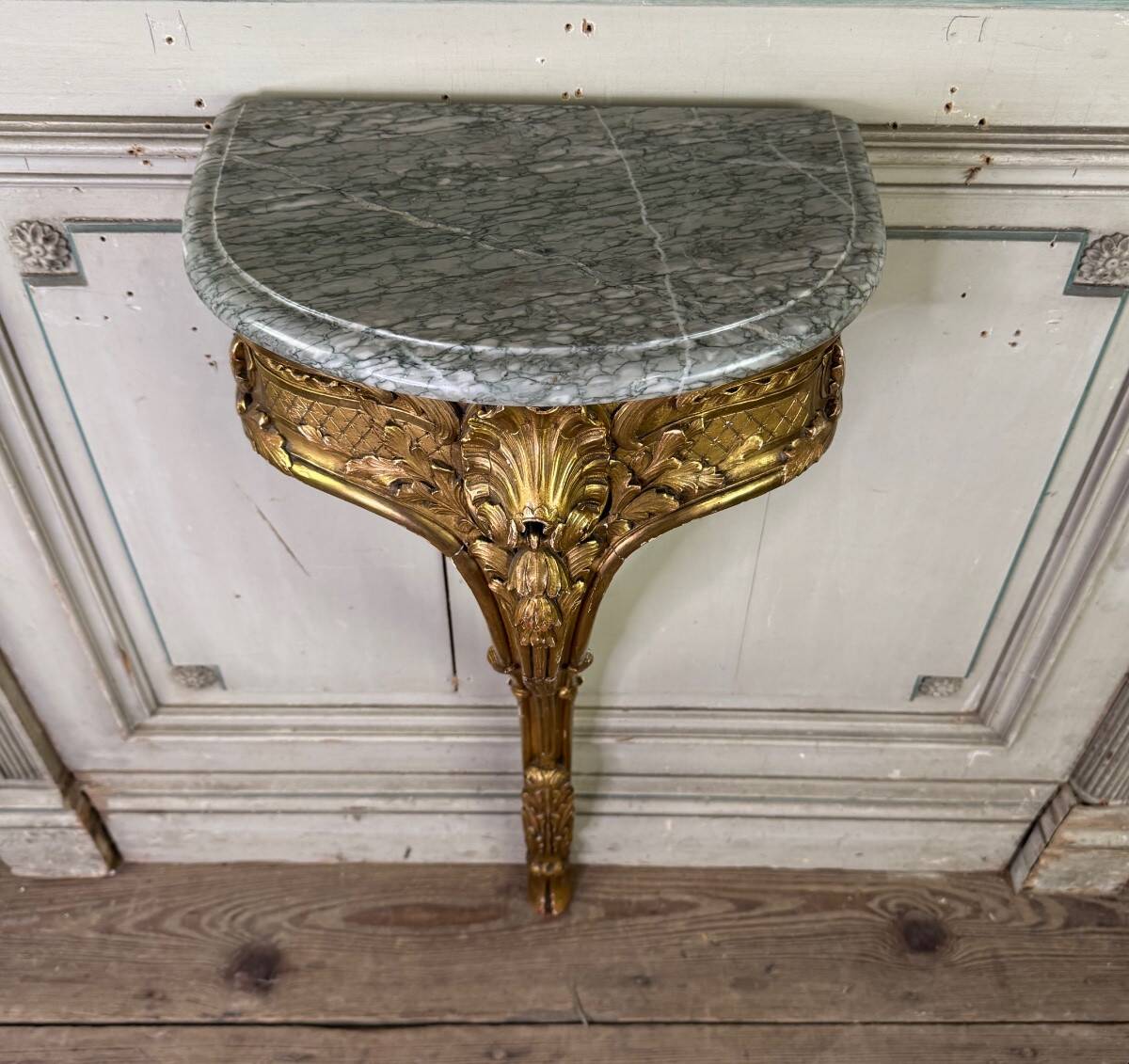 Console D’entre-deux, Bois Sculpté Et Doré De Style Louis XV, Vers 1900, Ma