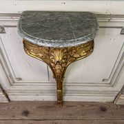 Console Table, Carved and Gilded Wood, Louis XV Style, Circa 1900, Ma