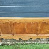 antique headboard in cherry wood