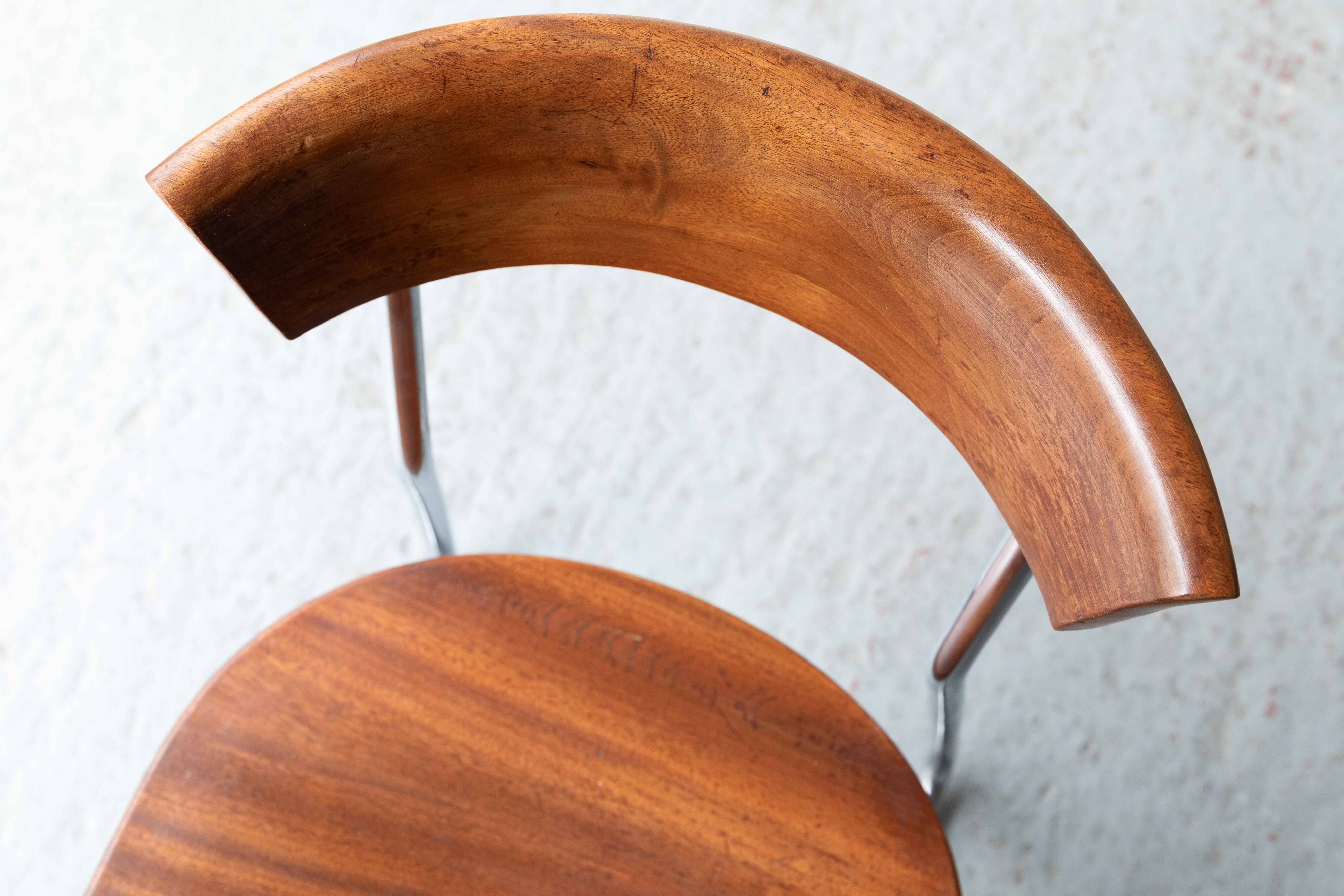 Set of 4 'B257' dining chairs by Emile Guillot, 1920s