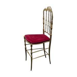 Chaise Chiavari en laiton vintage