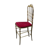 Chaise Chiavari en laiton vintage