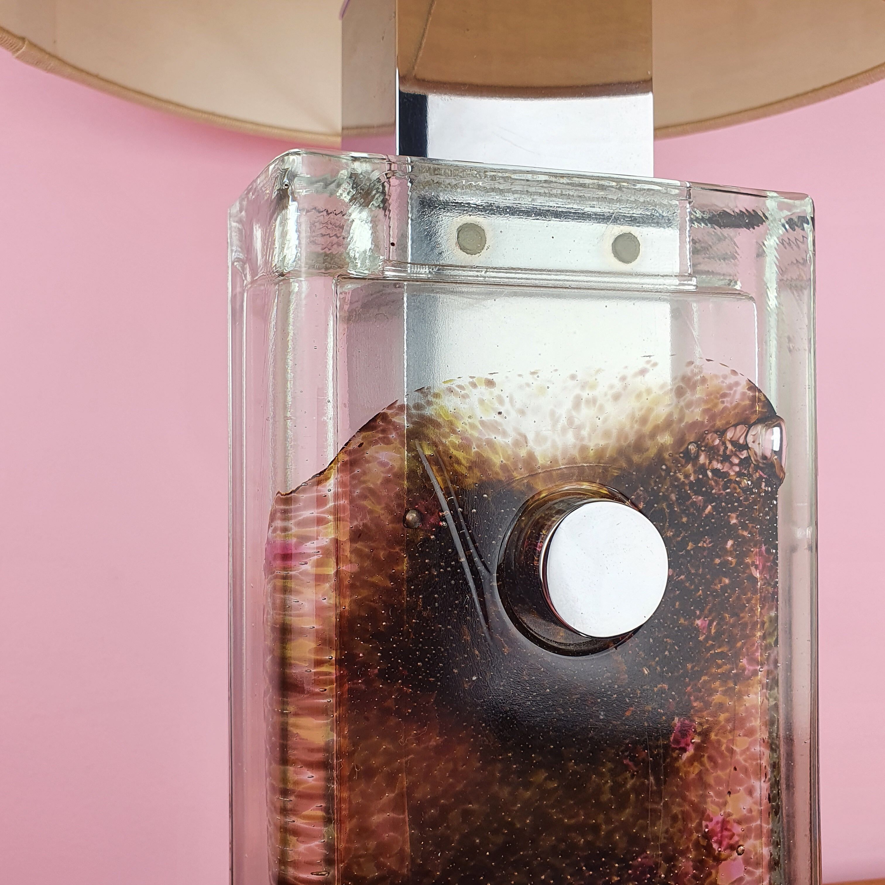 Glass Table Lamp by Helena Tynell for Limburg, 1960s