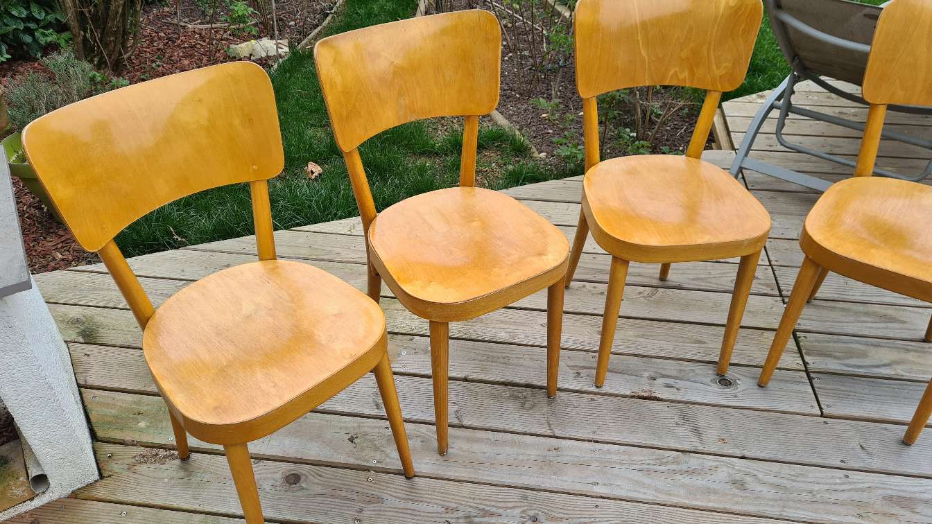 Ensemble de 4 chaises bistrot Baumann