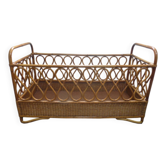 70s rattan bed