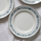 Flat plate x4, iron earth, Moulin des Loups, Motif Pasteur