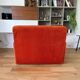 Orange corduroy convertible armchair, 1970s