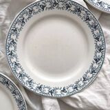 3 assiettes plates en terre de fer « Jenny » Saint Amand