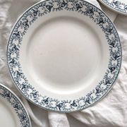 3 flat ironstone plates “Jenny” Saint Amand