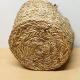Seventies braided straw basket