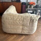 Canapé d’angle Togo ligne Roset en tissu velours beige