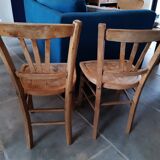 Set of 2 restored bistro chairs