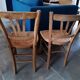 Set of 2 restored bistro chairs