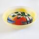 Signed enameled glass bowl