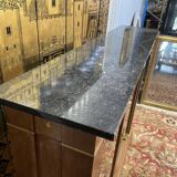 Library - Empire style display cabinet in mahogany and black marble