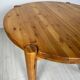1980s Vintage Round Extendable Pine Dining Table