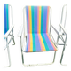Chaise camping vintage rayée