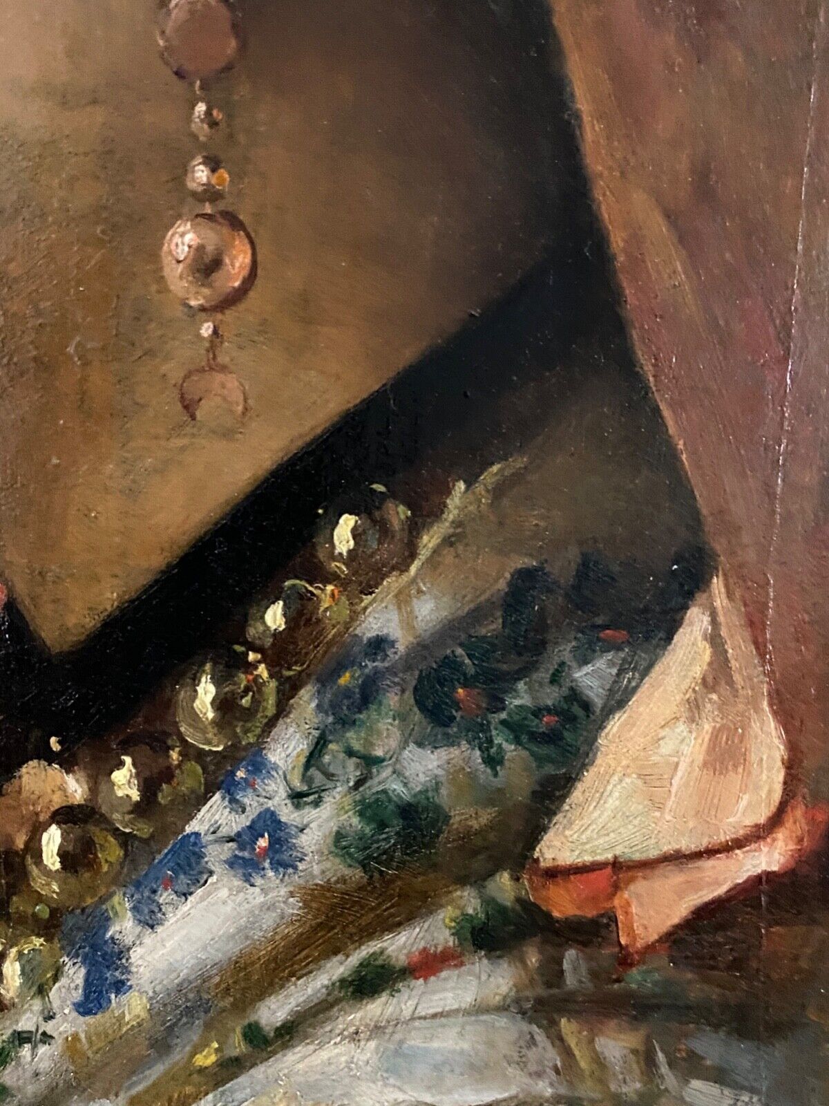 Oil on panel by Alexandre-Jacques Chantron 1882 portrait of a woman
