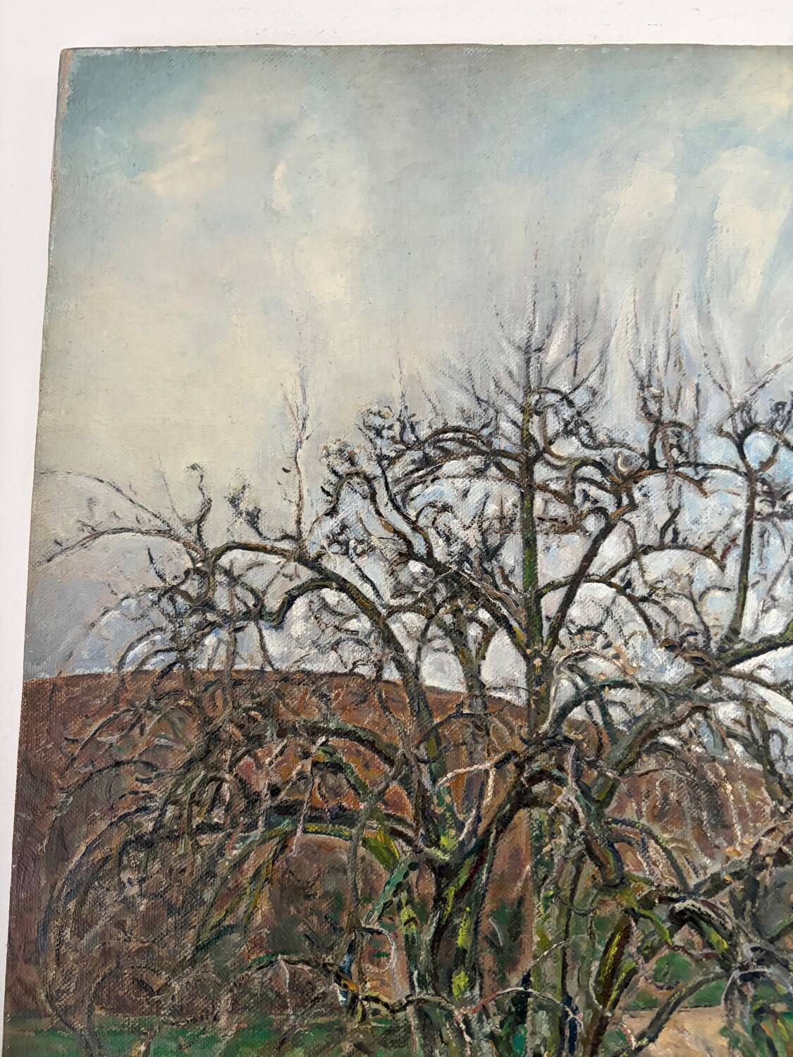 The path under the winter trees signed Maurice Bouillot 1946